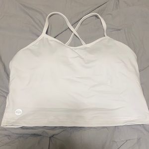 Senita athletics white crop top